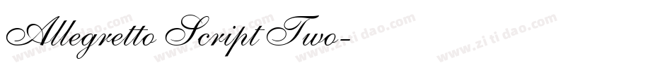 Allegretto Script Two字体转换